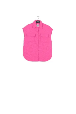 Fuchsia quilted vest