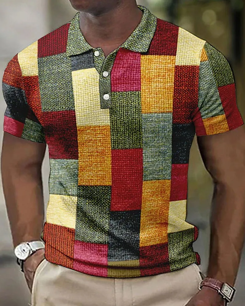 Giorgio – Classic Men’s Checkered Polo Shirt