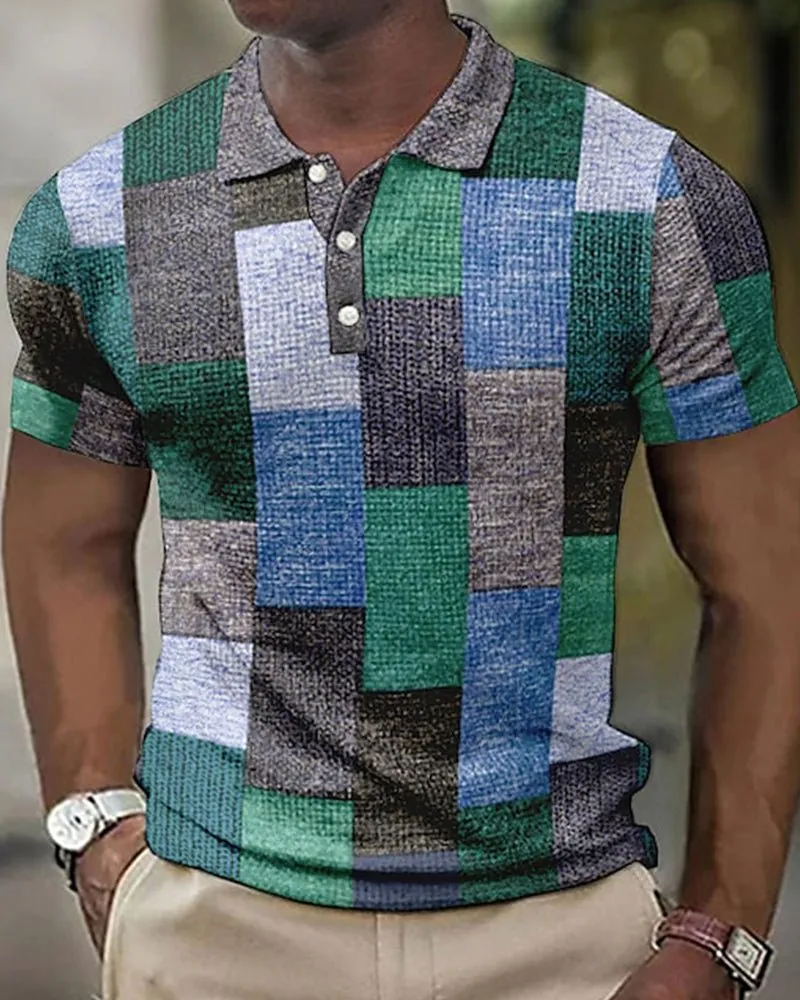 Giorgio – Classic Men’s Checkered Polo Shirt