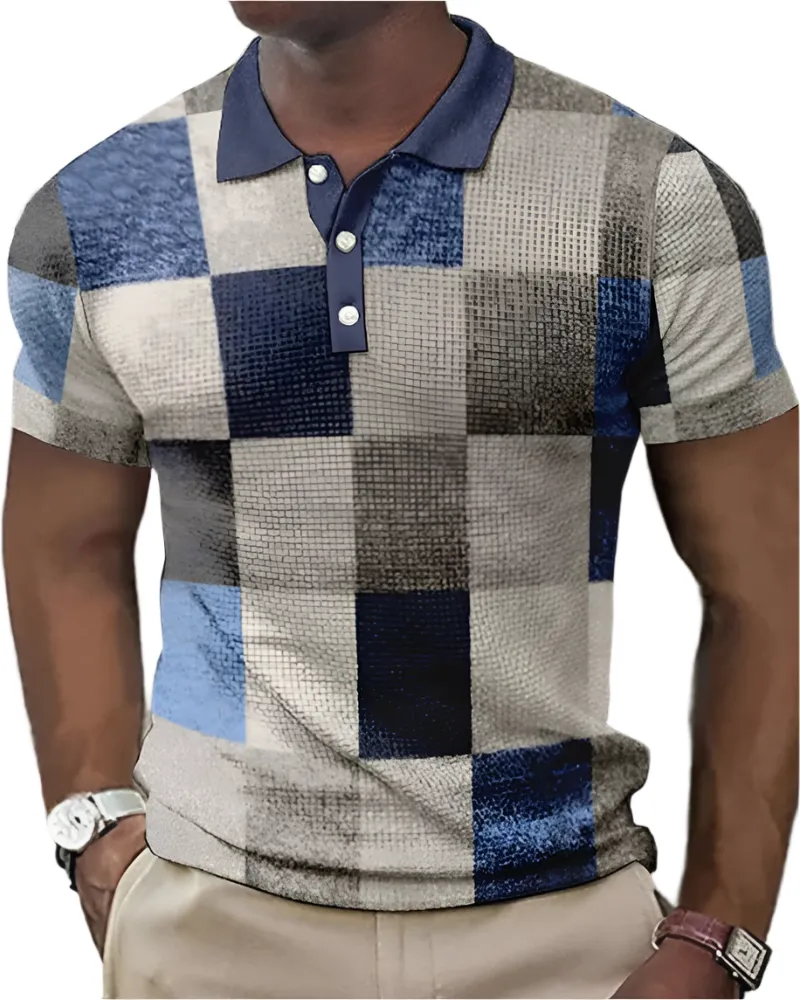 Giorgio – Classic Men’s Checkered Polo Shirt