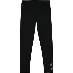Girls Black Cotton Leggings