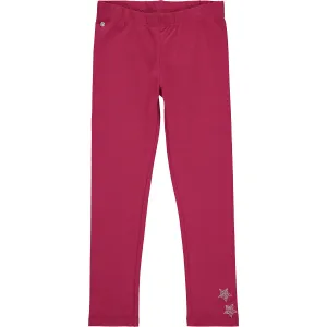 Girls Pink Cotton Leggings