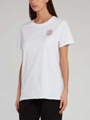 Giselle White Studded T-Shirt