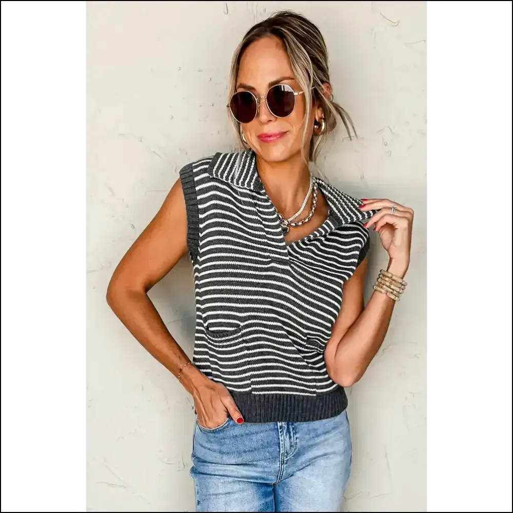 Gray Stripe Sweater Vest: so Bad It's Needful Things Good 😈