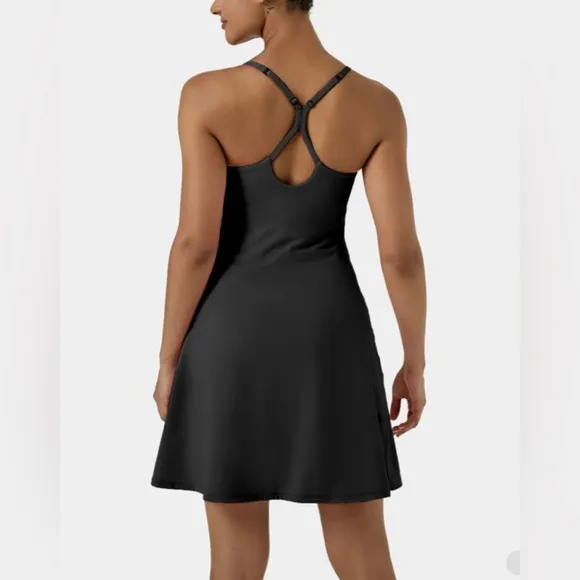Halara Backless Cut Out Adjustable Strap 2-in-1 Pocket Cool Touch Active dress M