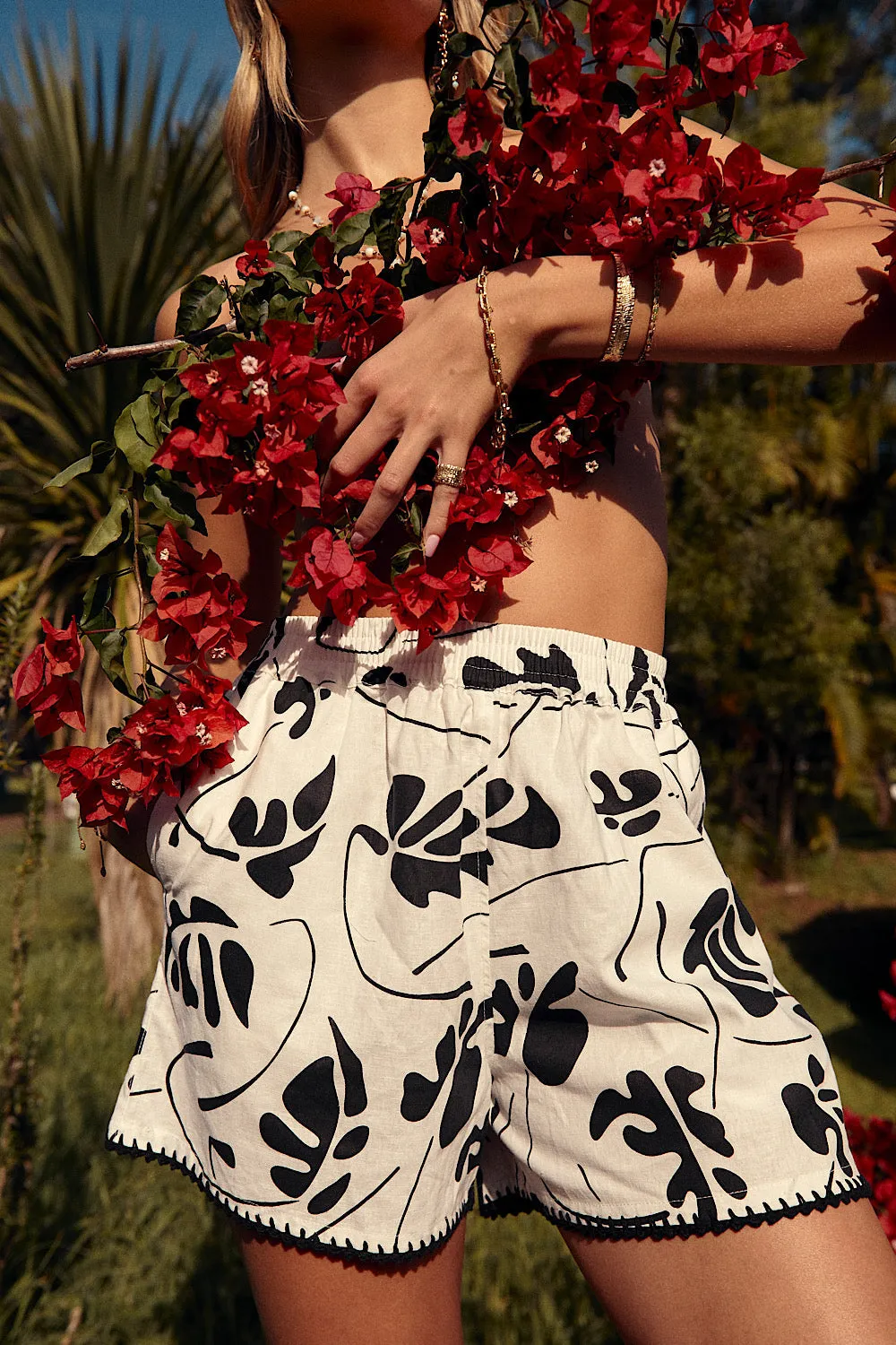 Have A Little Mercy Linen Shorts