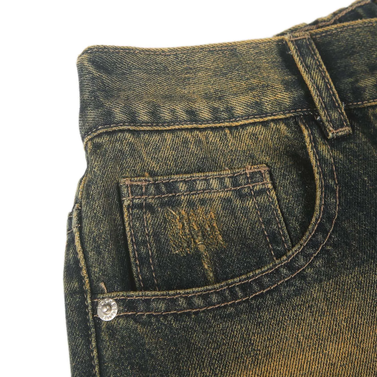 Heavy Wash Ripped Baggy Jeans