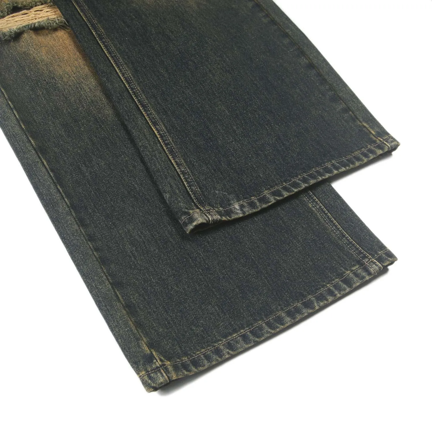 Heavy Wash Ripped Baggy Jeans