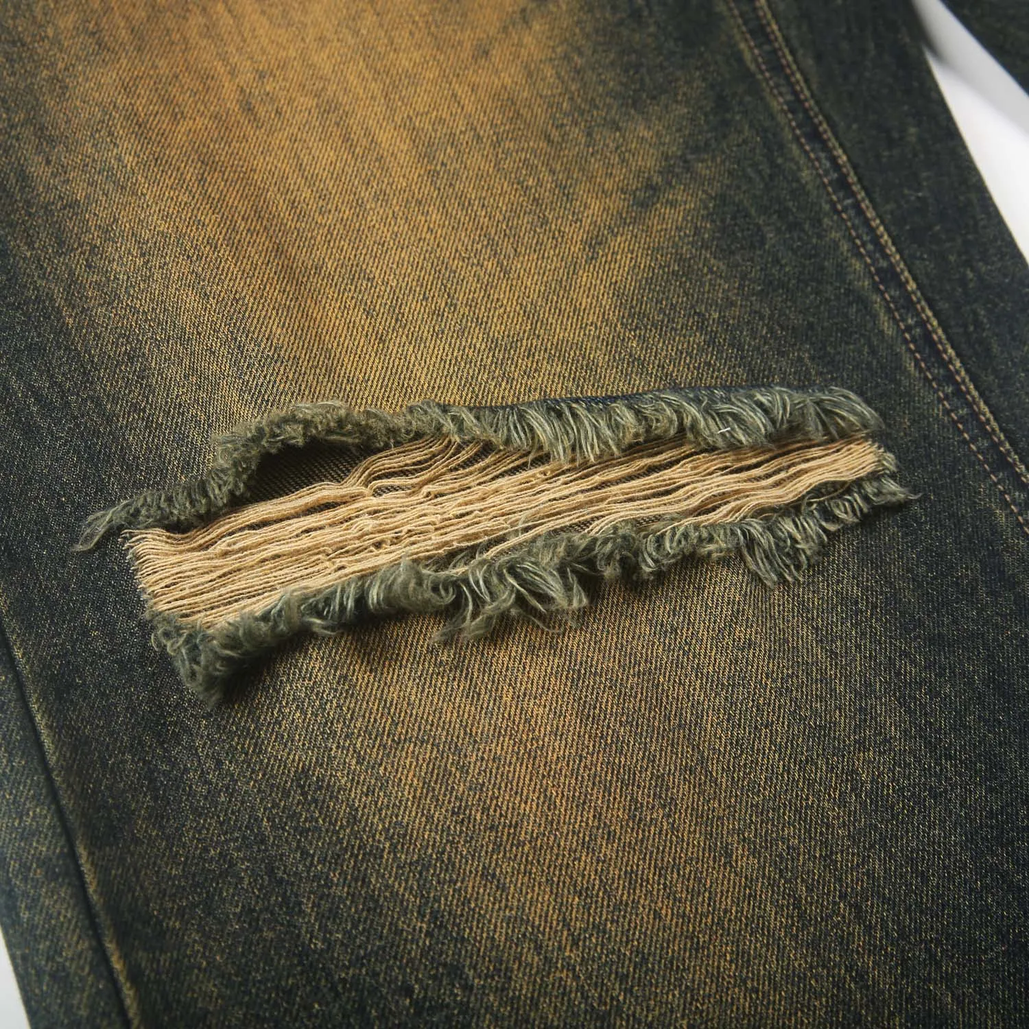 Heavy Wash Ripped Baggy Jeans