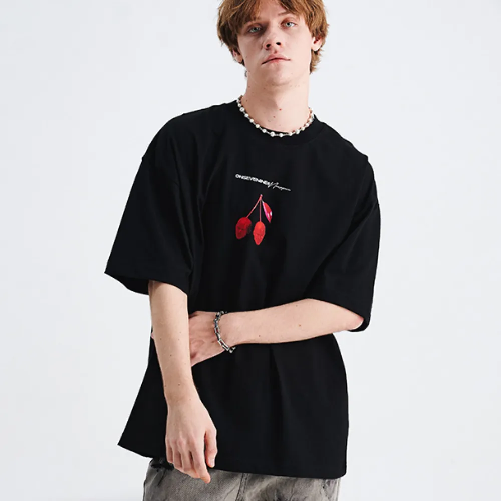 High Street Cherry Face T-Shirt