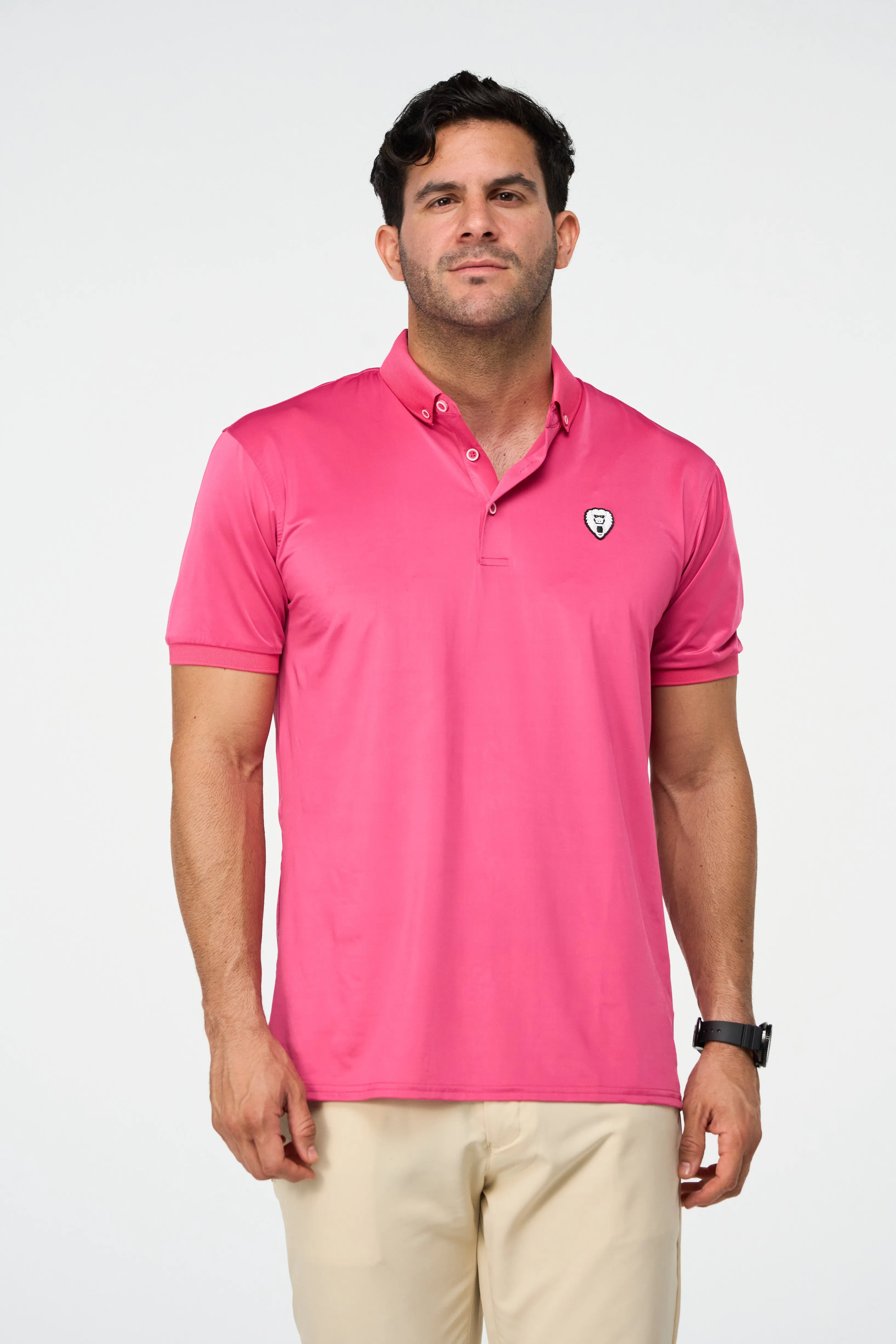 HOT PINK 3 GOLF POLO