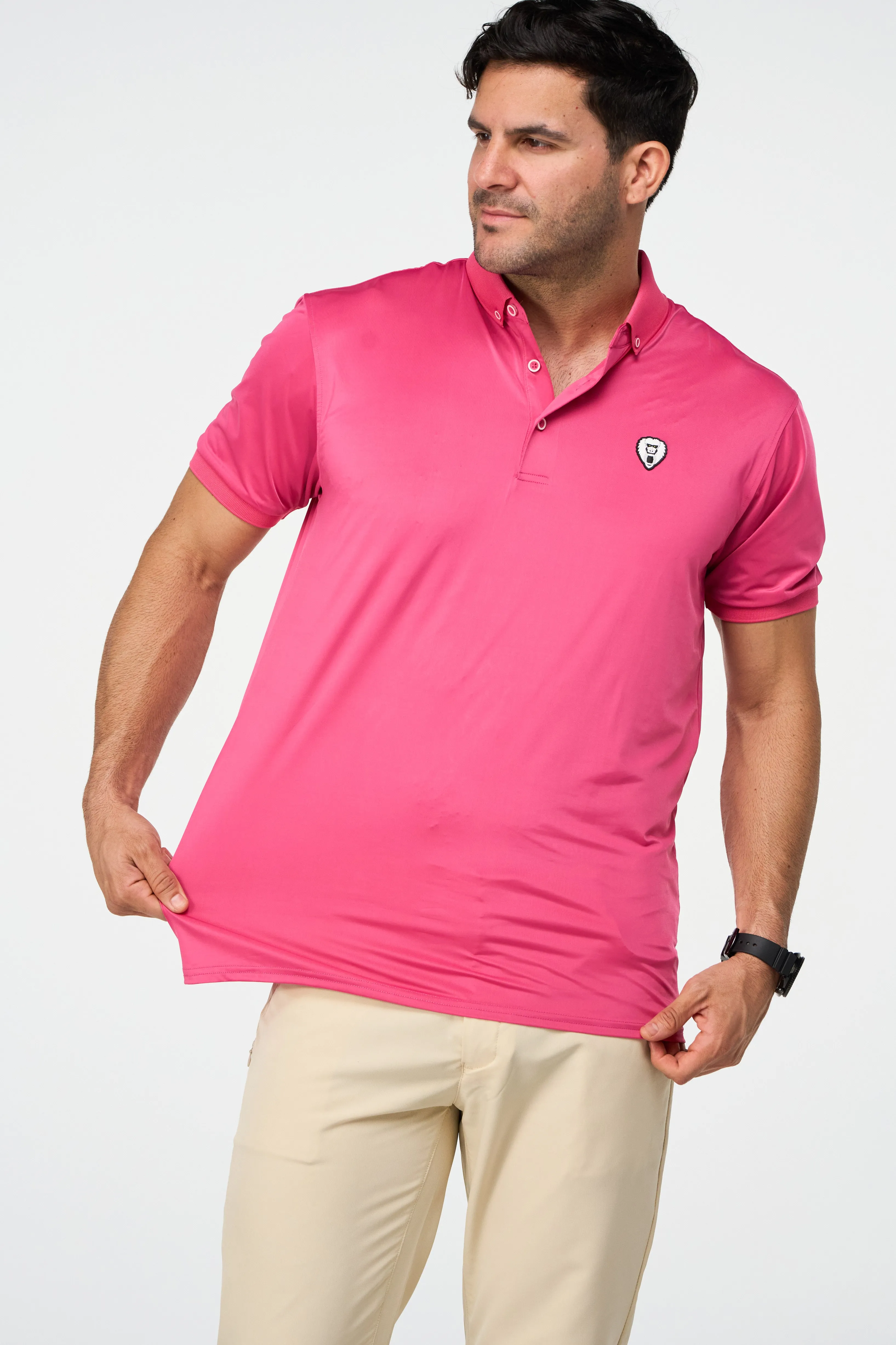 HOT PINK 3 GOLF POLO
