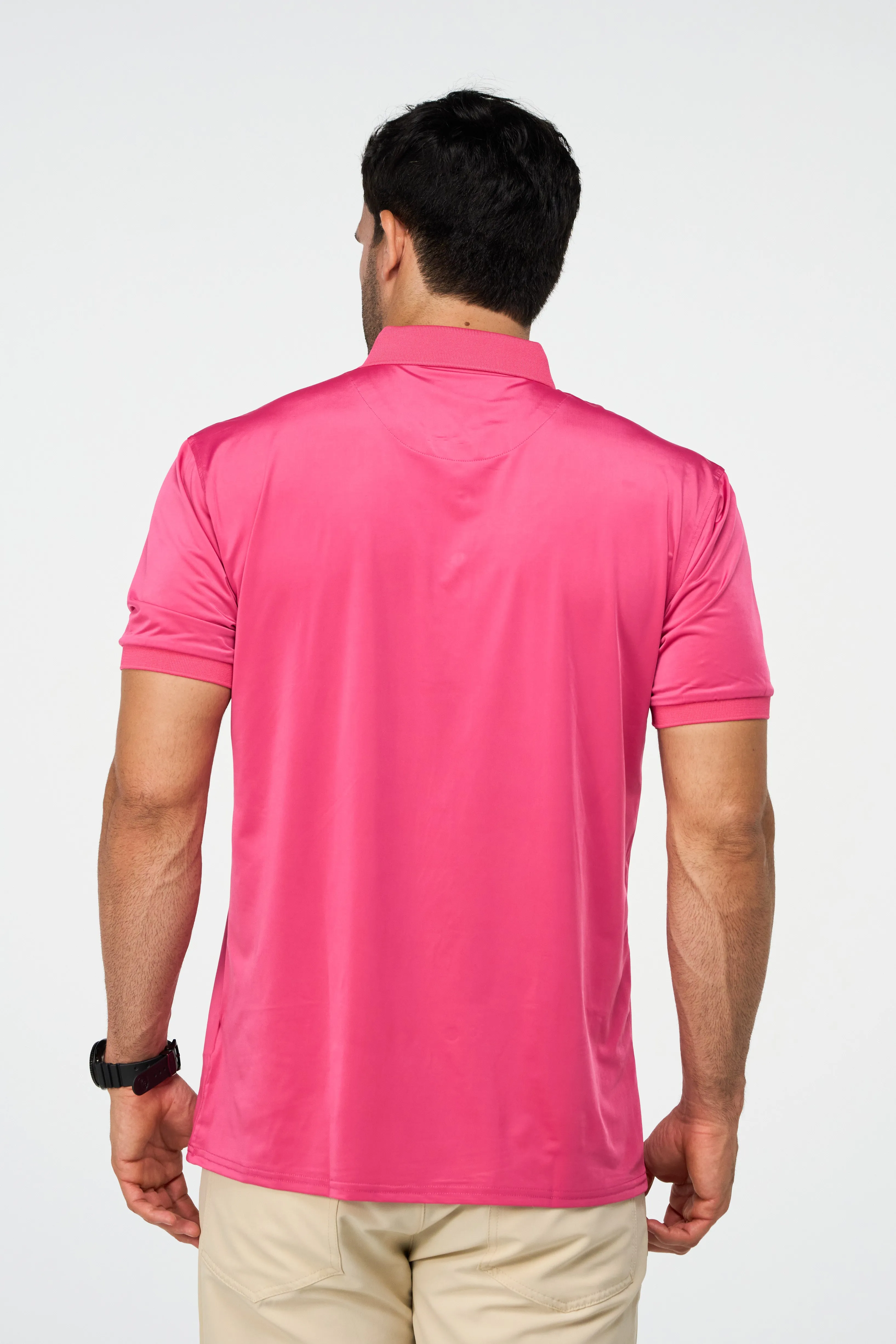 HOT PINK 3 GOLF POLO
