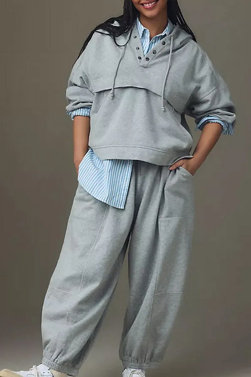 HPS1271 Relaxed Fit Drawstring Joggers Pant