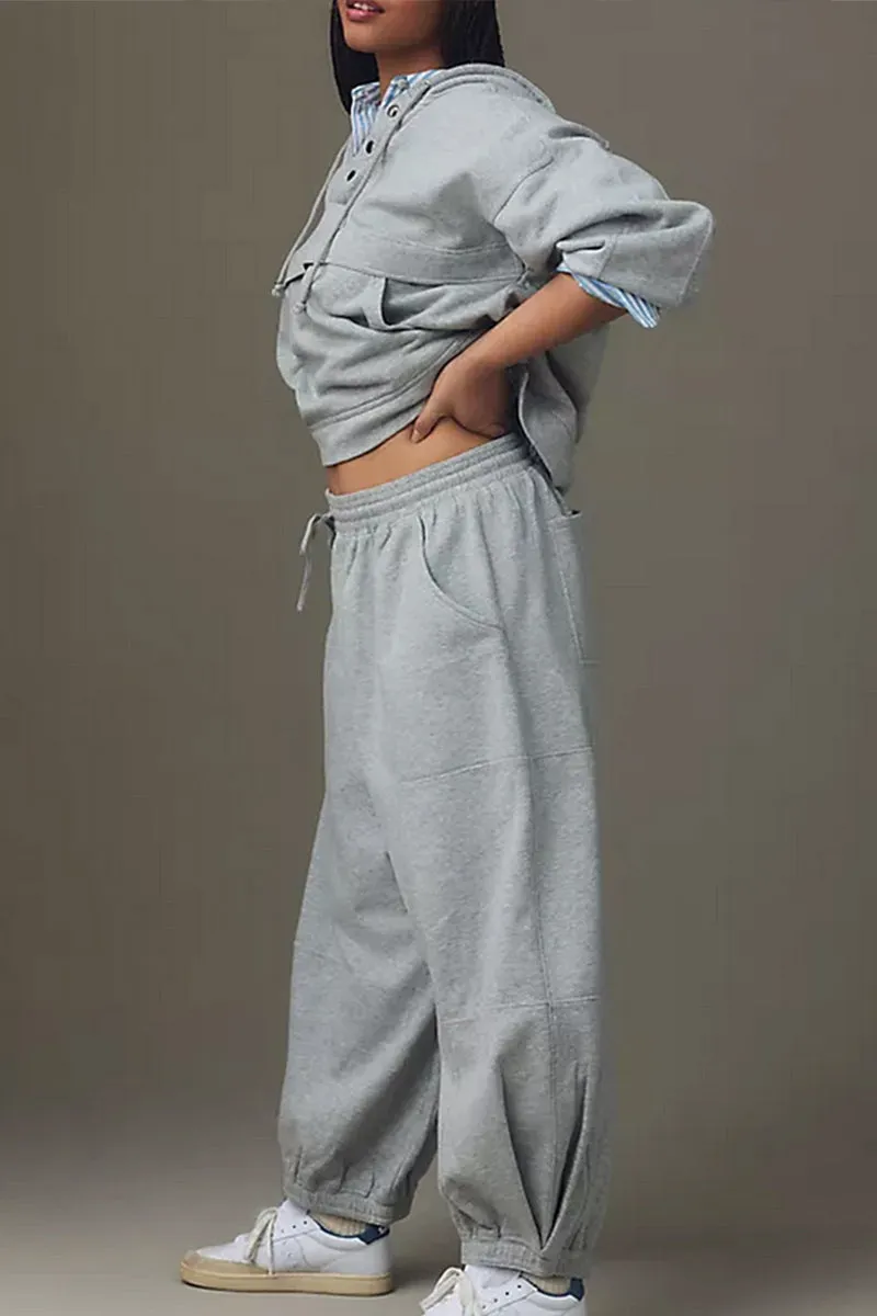 HPS1271 Relaxed Fit Drawstring Joggers Pant