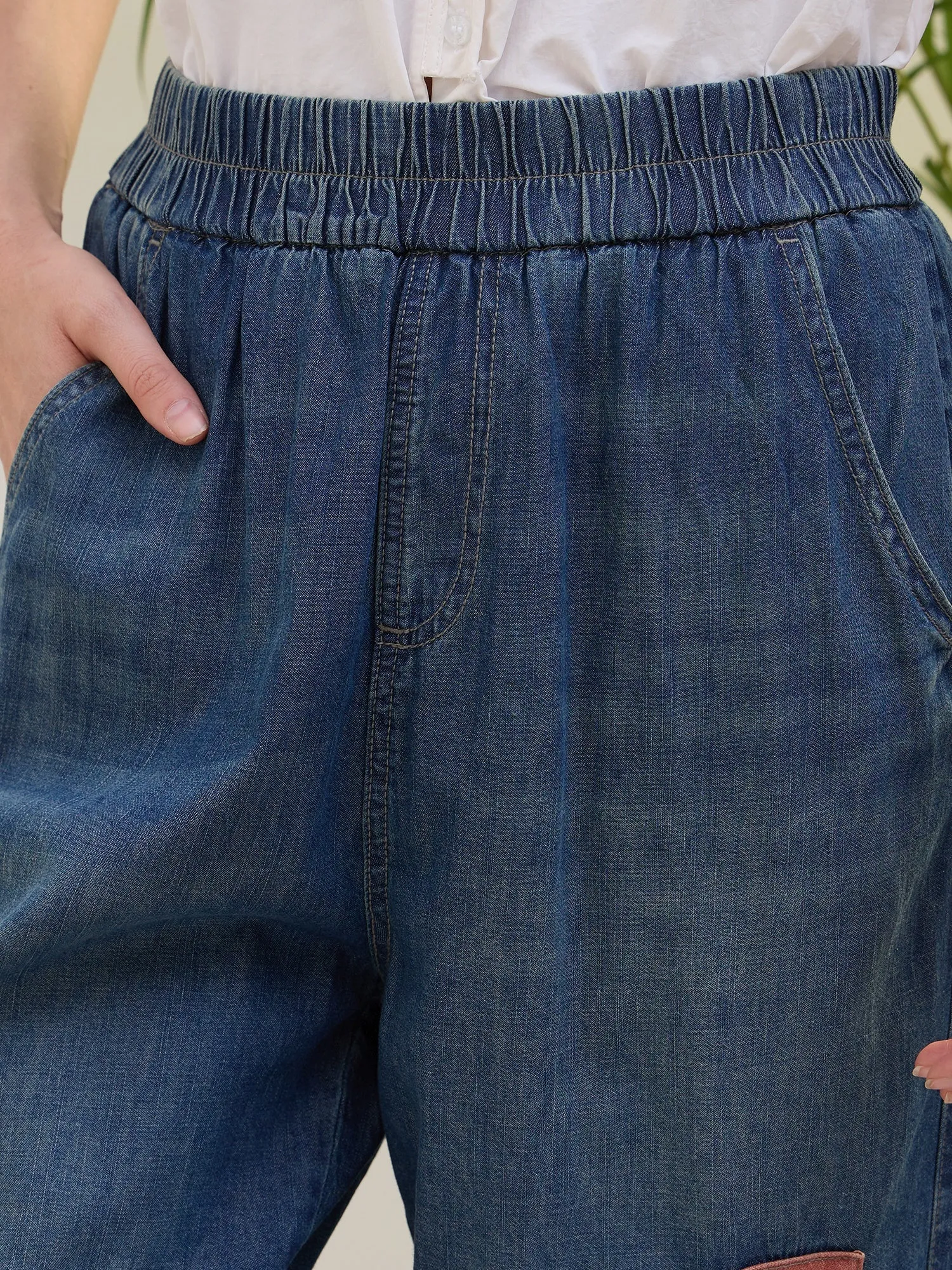 Iconic Women Blue Loose Fit Solid Jeans