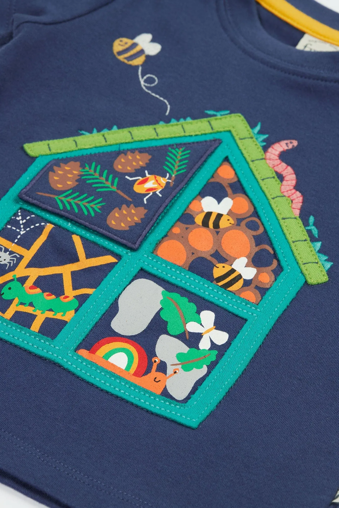 Interactive Bug Hotel Applique T-Shirt