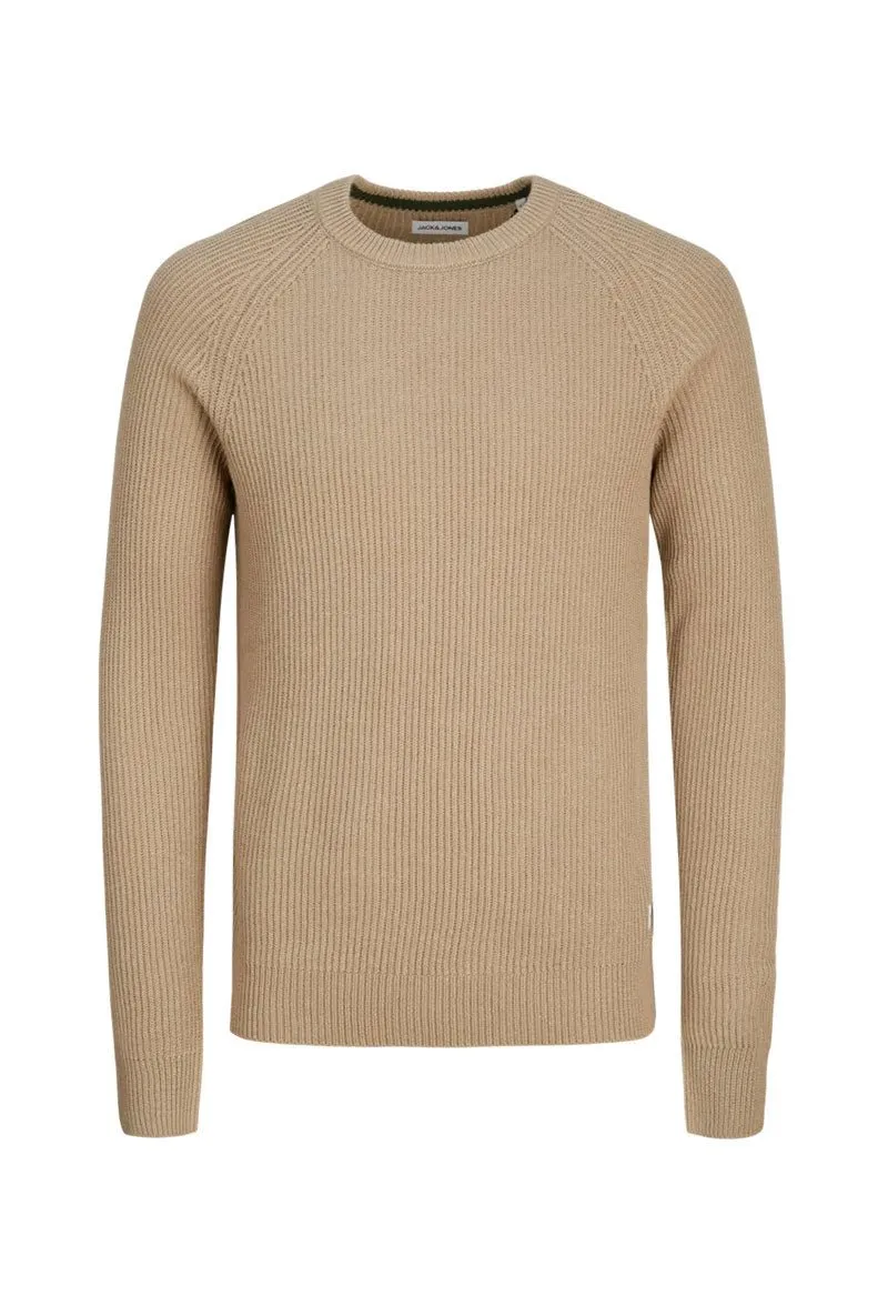 JACK AND JONES PANNEL CREW KNIT