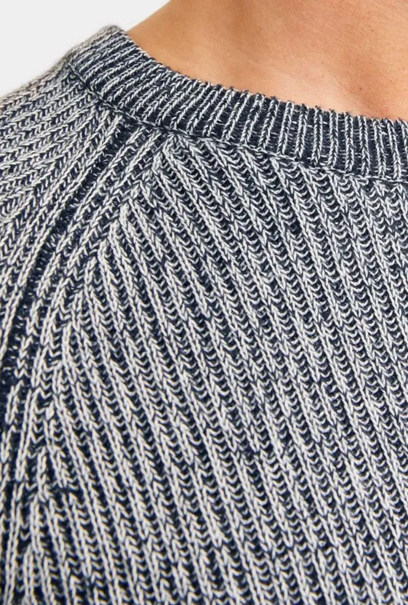 JACK AND JONES PANNEL CREW KNIT
