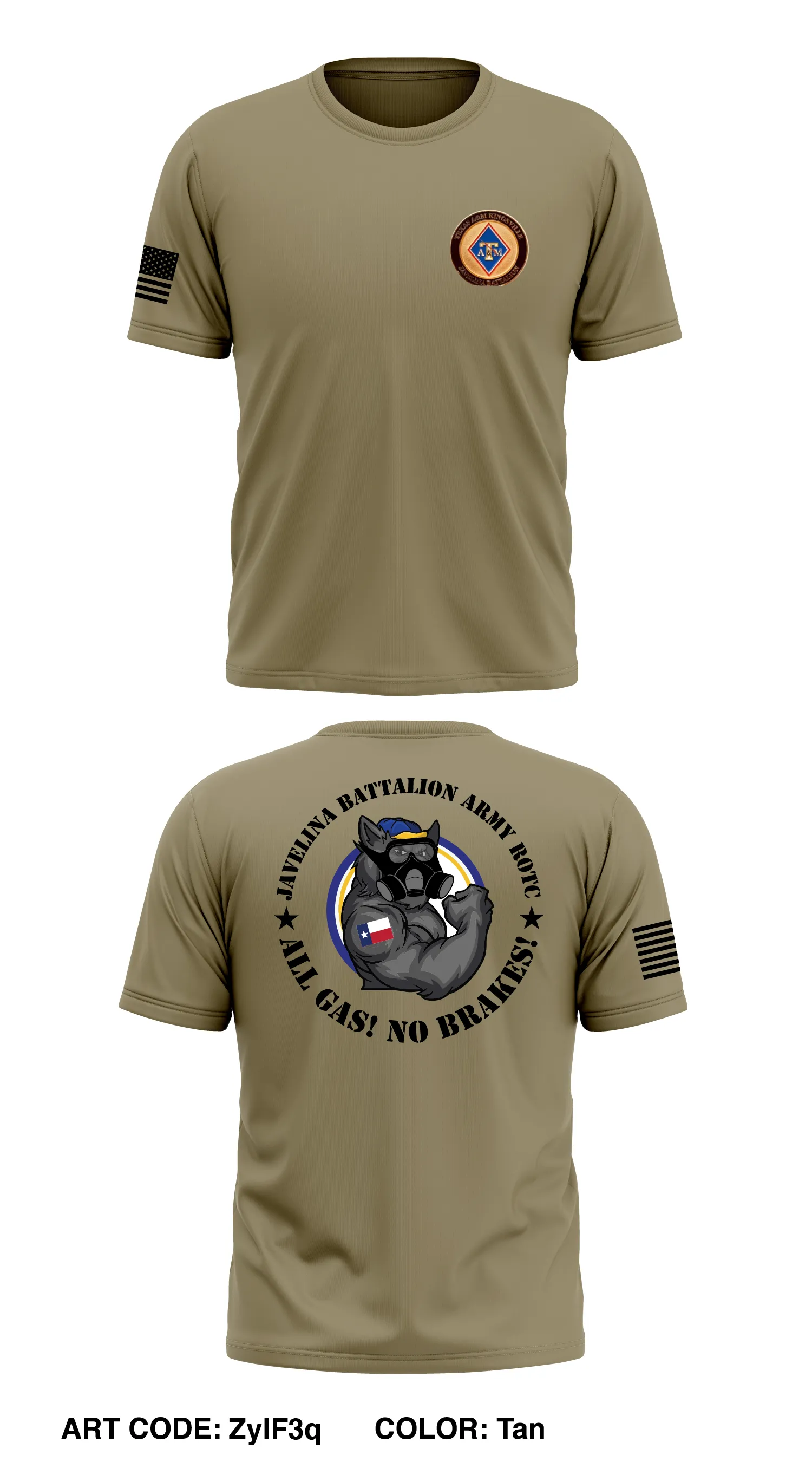 Javelina Battalion Army ROTC Store 1 Core Men's SS Performance Tee - ZylF3q