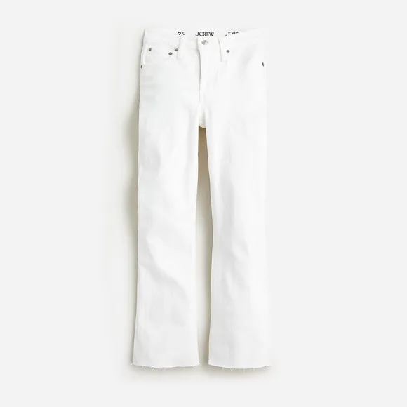 J.Crew 9&quot; Demi-boot Crop Jean White 29