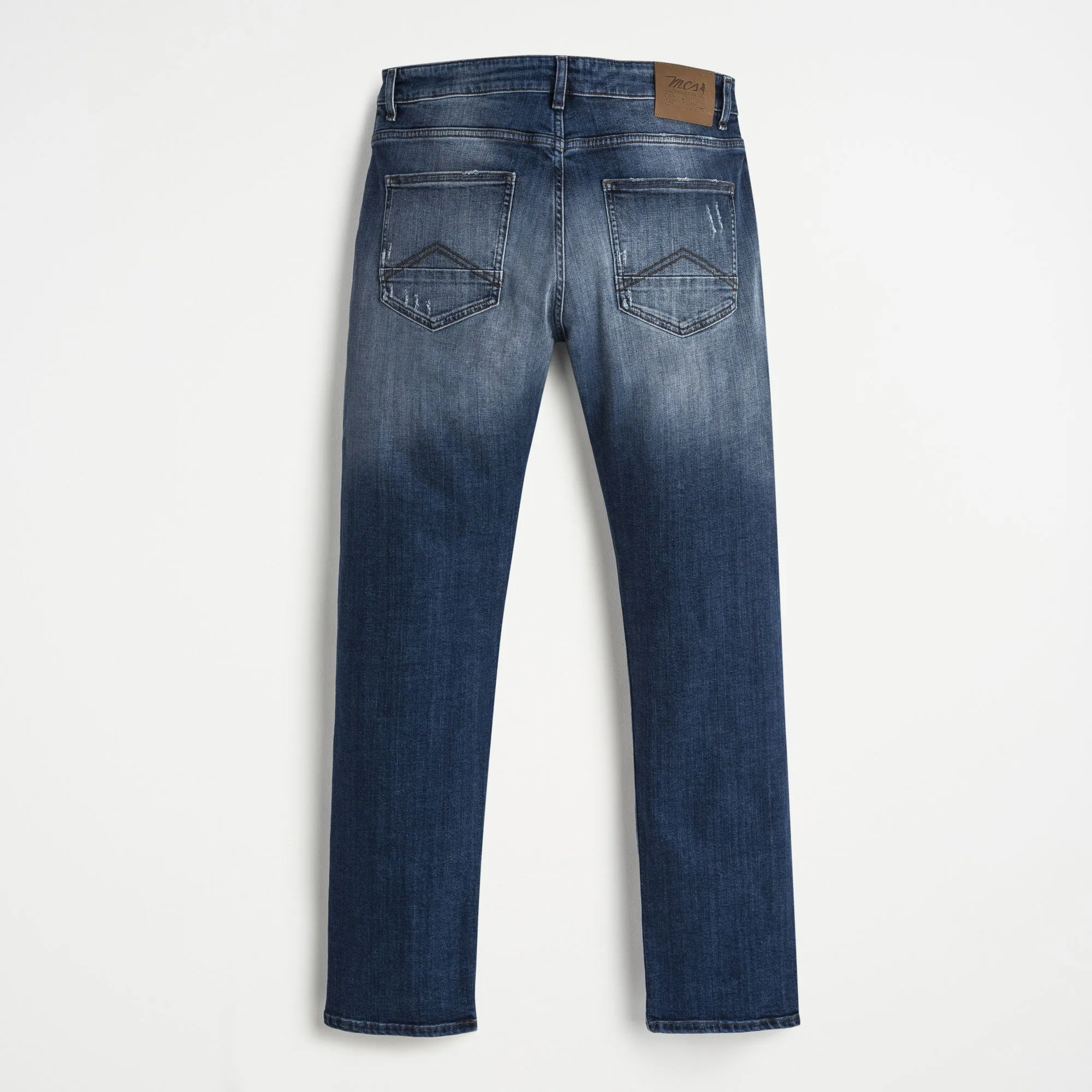 Jeans con Dettagli in Pelle Regular