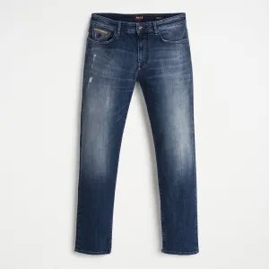 Jeans con Dettagli in Pelle Regular
