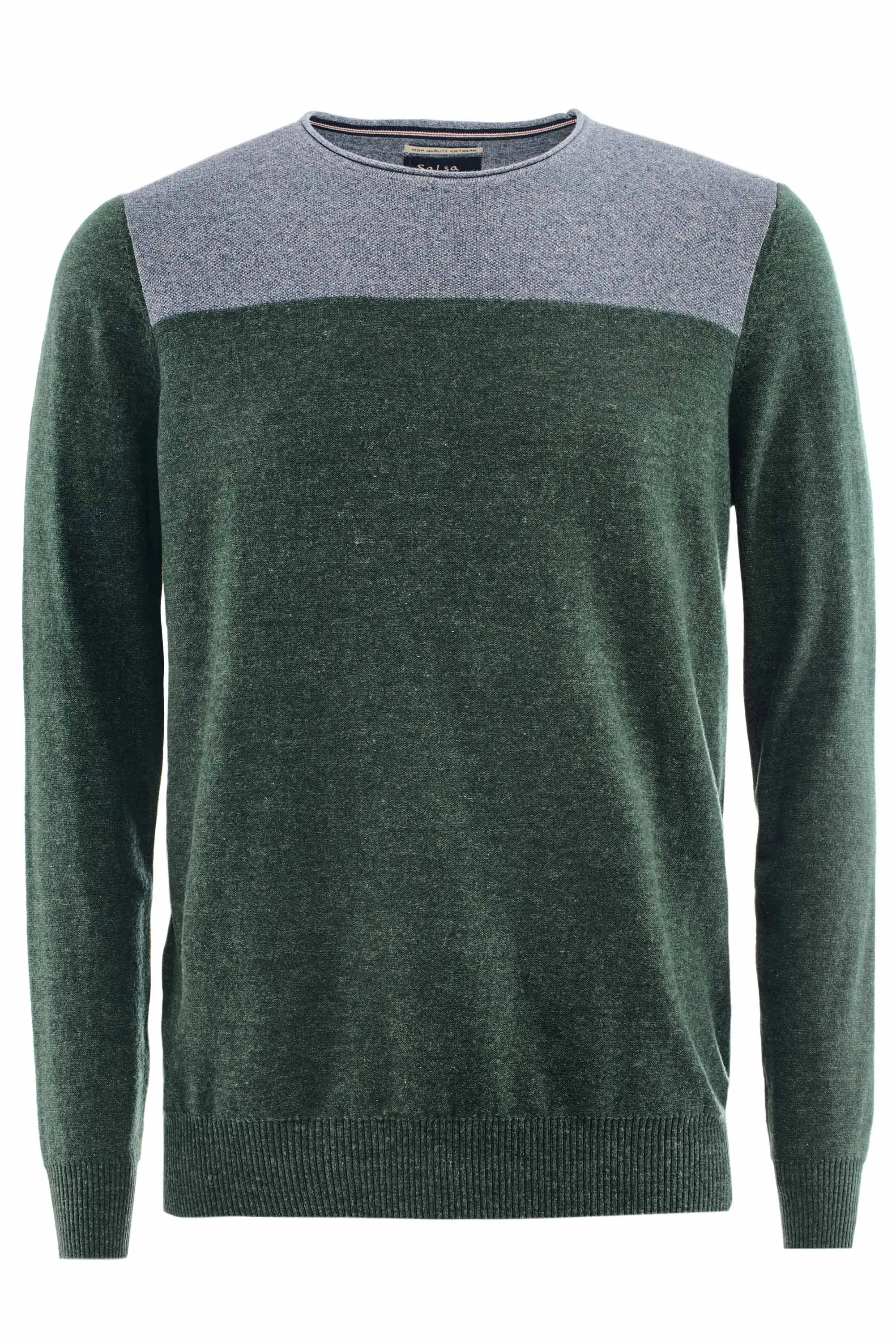 JERSEY TEXTURIZADO VERDE Y GRIS
