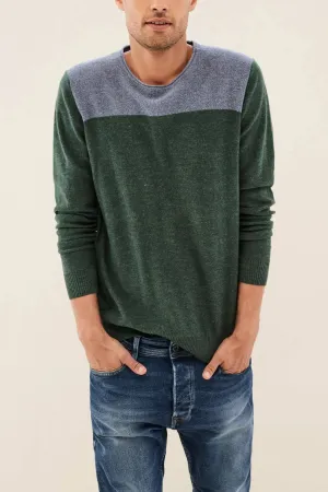 JERSEY TEXTURIZADO VERDE Y GRIS