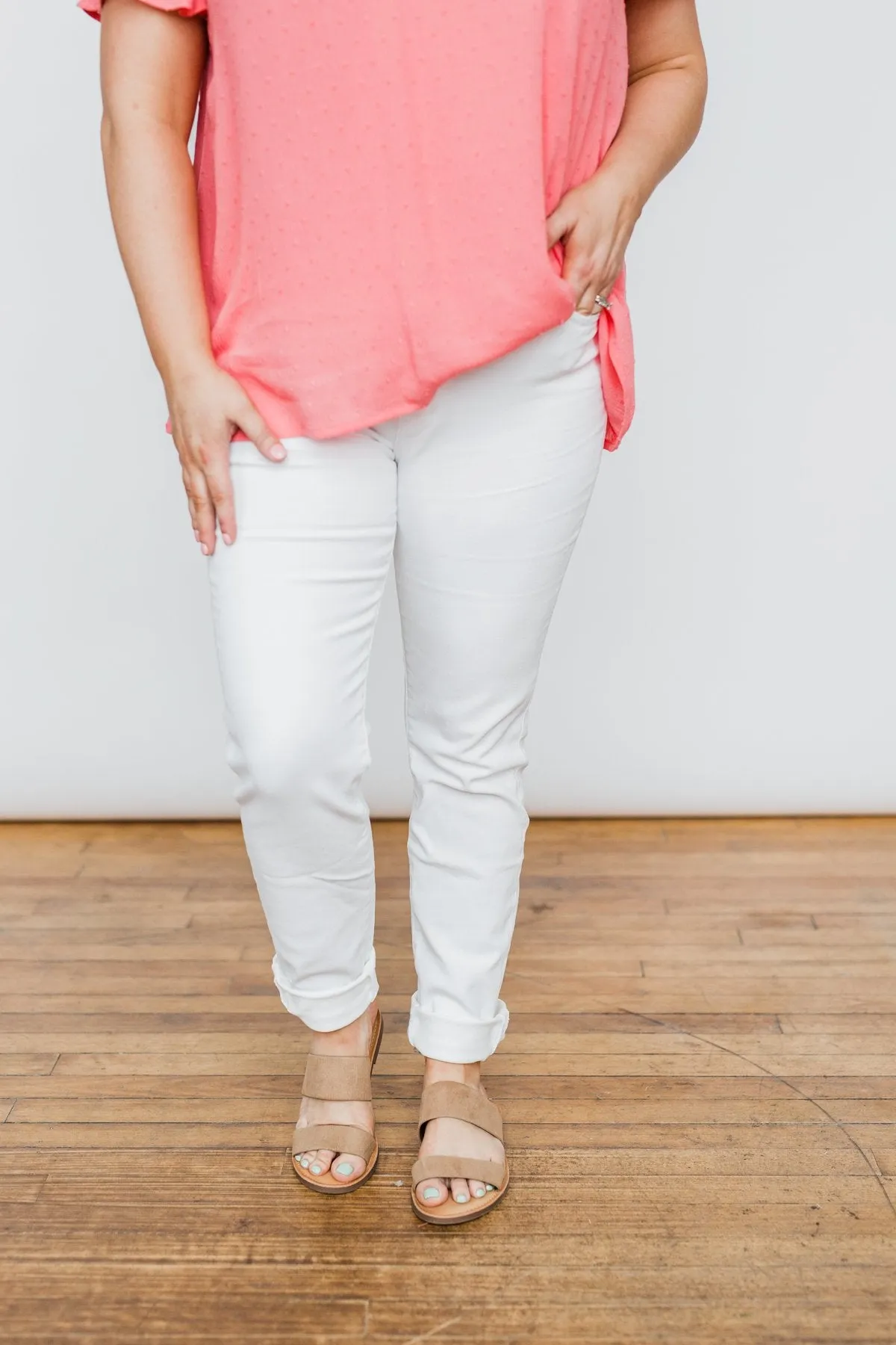 KanCan Button Fly Jeans- White Hope Wash