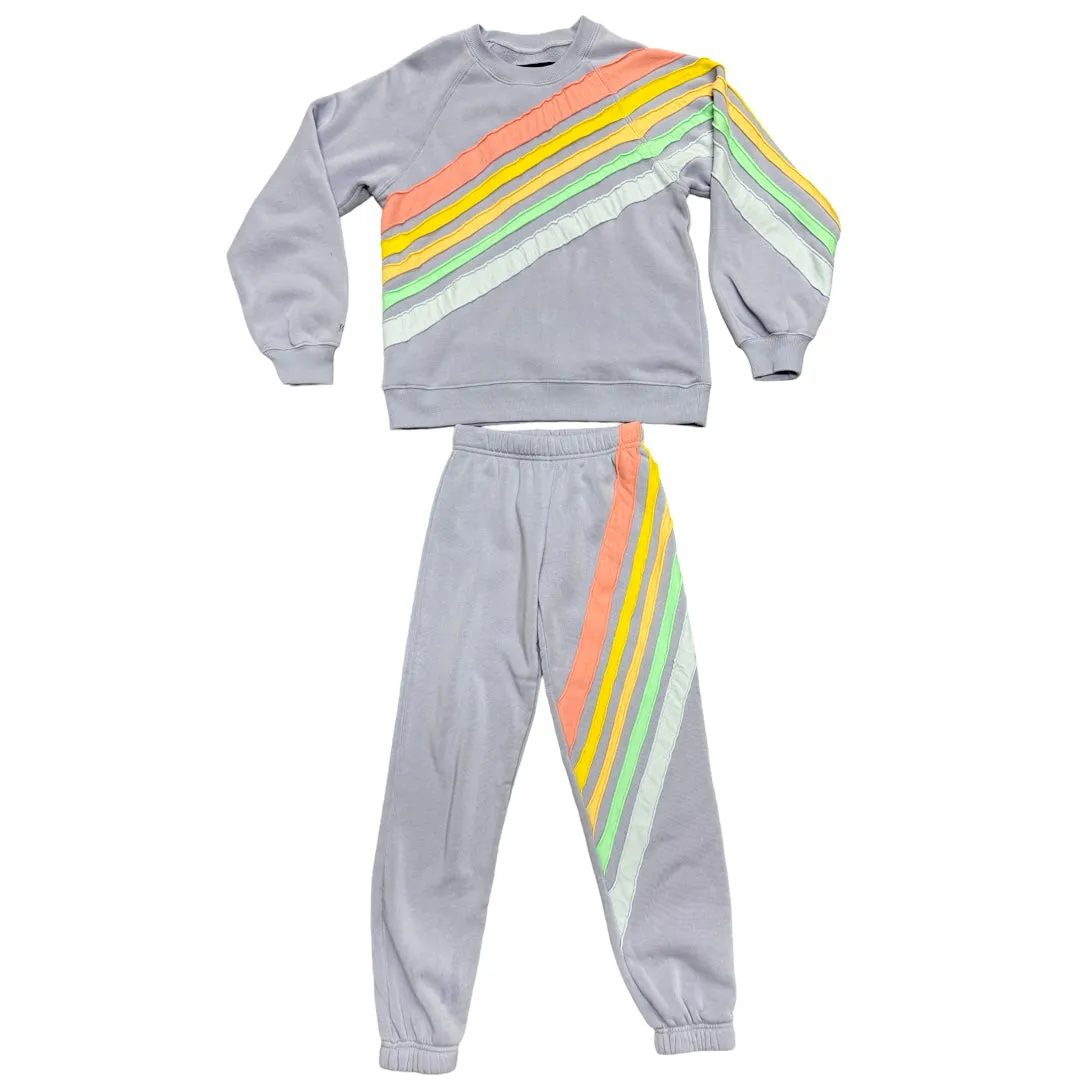 KatieJ NYC Flynn Crewneck - Lilac Rainbow