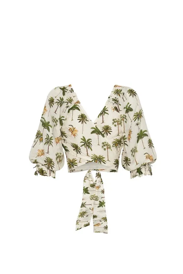 Kivari Amina Tie Front Crop Top