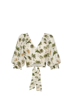 Kivari Amina Tie Front Crop Top