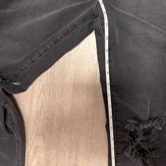 L’ Agence high rise distressed style black jeans