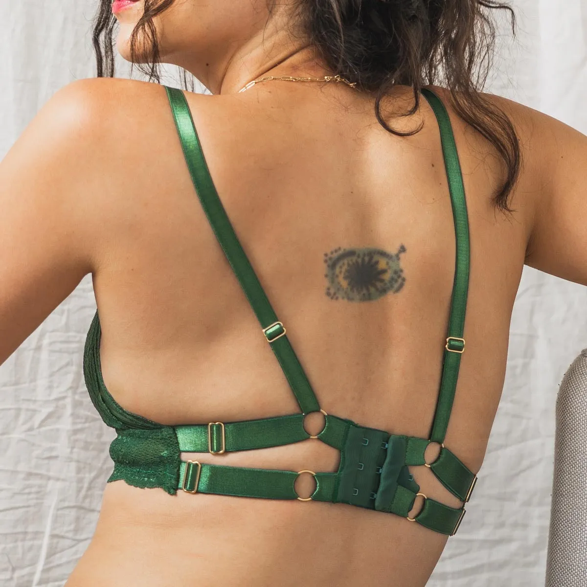 Lacey Everyday Wireless Bra in Forest