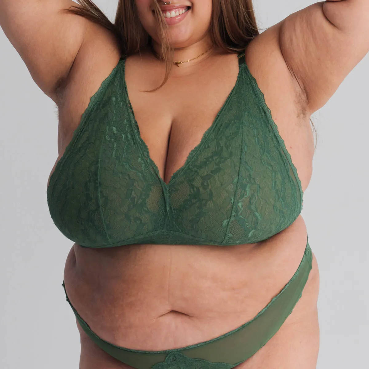 Lacey Everyday Wireless Bra in Forest