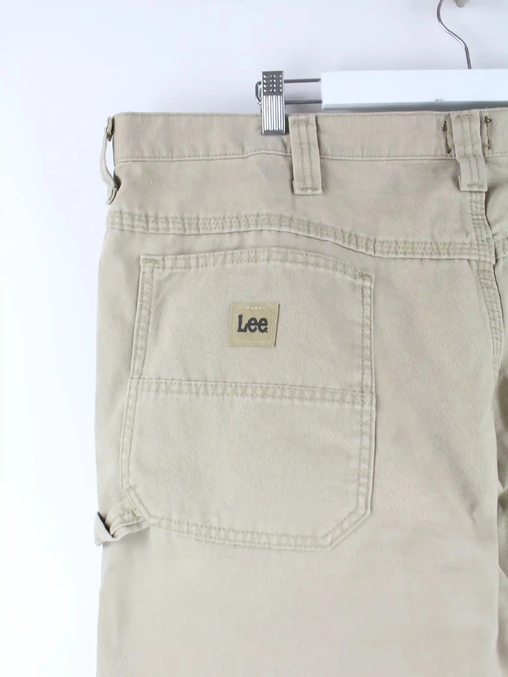 Lee 00s Workwear Loose Fit Carpenter Jeans Beige W42 L30