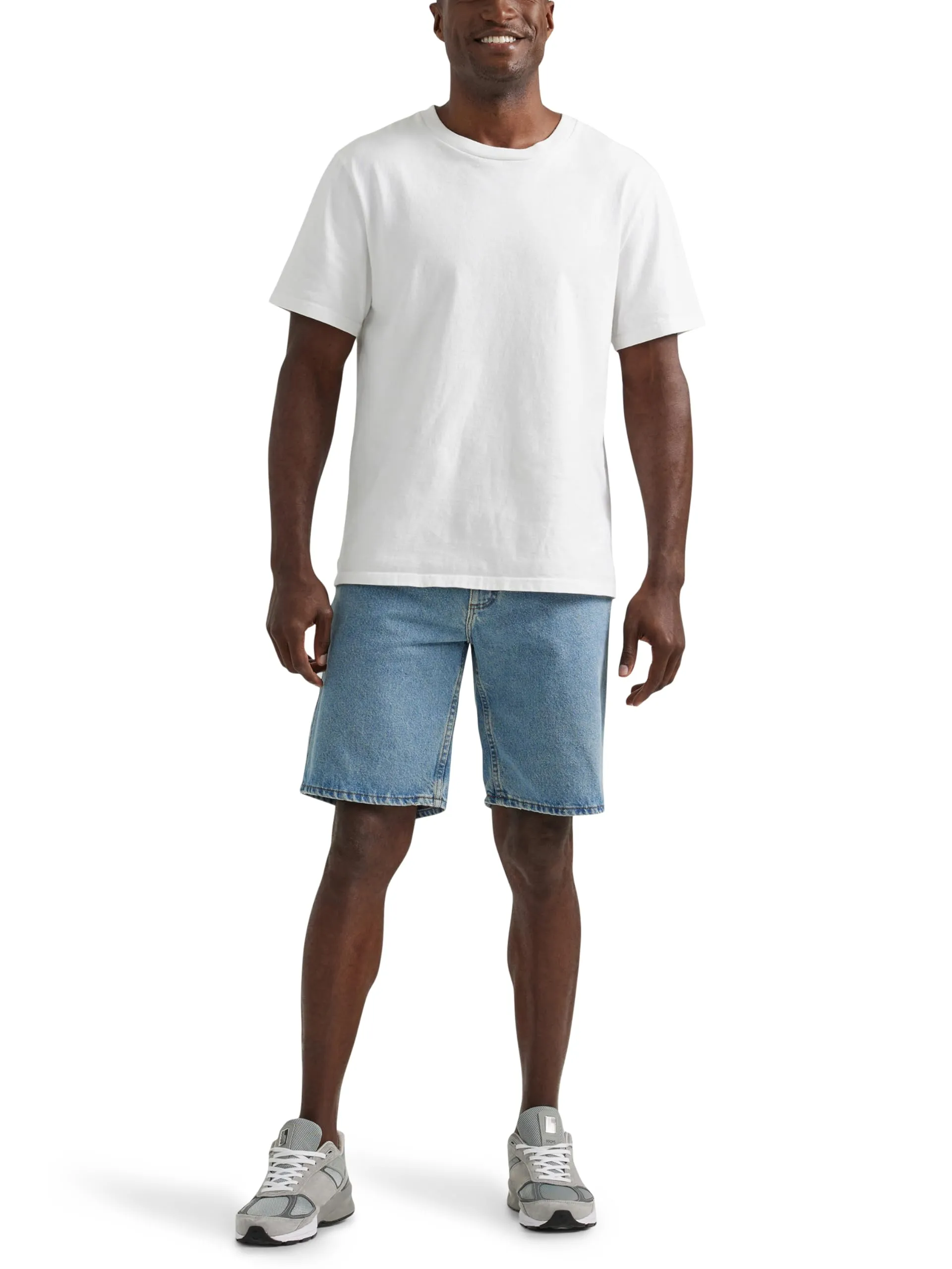 Lee Men's Legendary Relaxed Fit 5-Pocket Denim Short, Light Stone, 38
