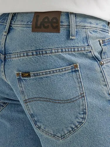 Lee Men's Legendary Relaxed Fit 5-Pocket Denim Short, Light Stone, 38