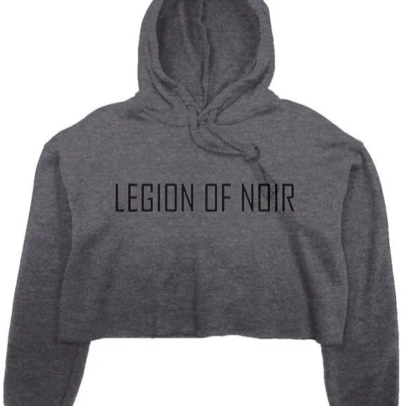 Legion of Noir Women's grey crop Hoodie