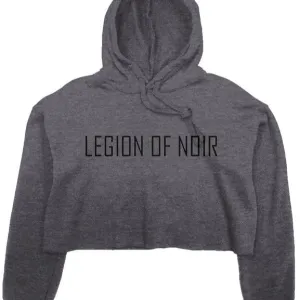Legion of Noir Women's grey crop Hoodie