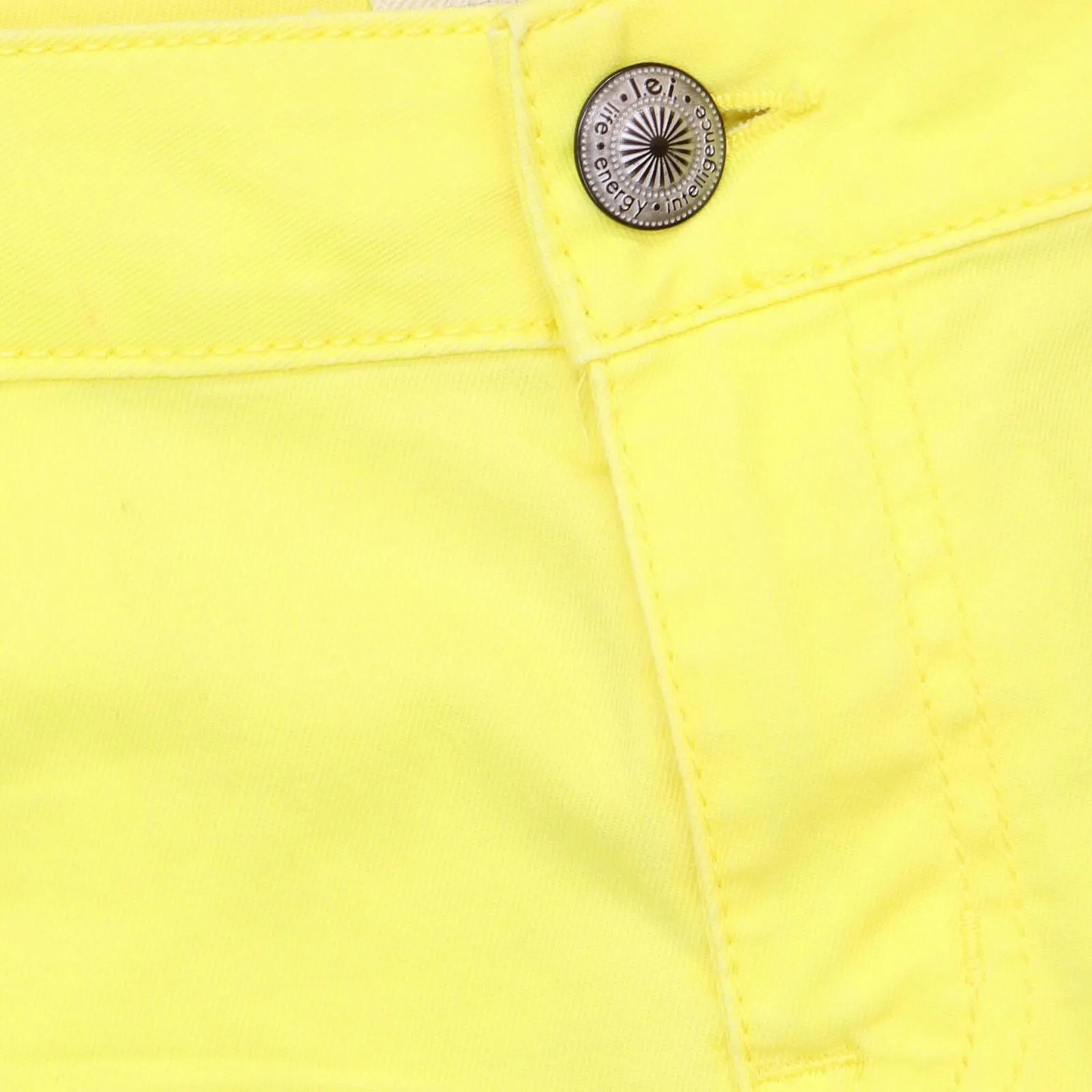 L.e.i Ashley Lowrise Lightweight Rolled Cuff Shorts Yellow See Measurements