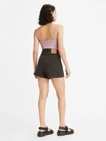 LEVI - High waisted Mom short (BLACK- wonderful)