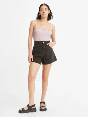 LEVI - High waisted Mom short (BLACK- wonderful)