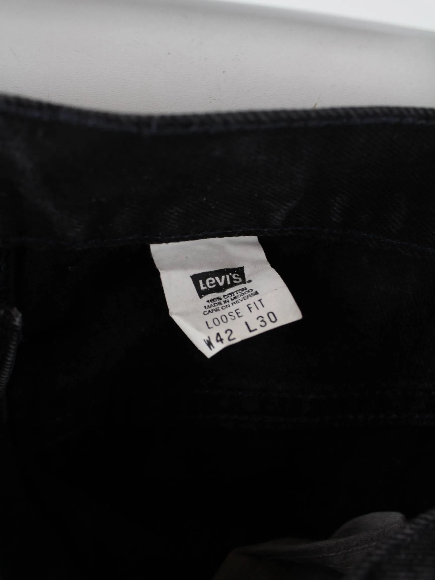 Levi's 1995 Vintage 545 Loose Fit Brown Tab Jeans Schwarz W42 L30