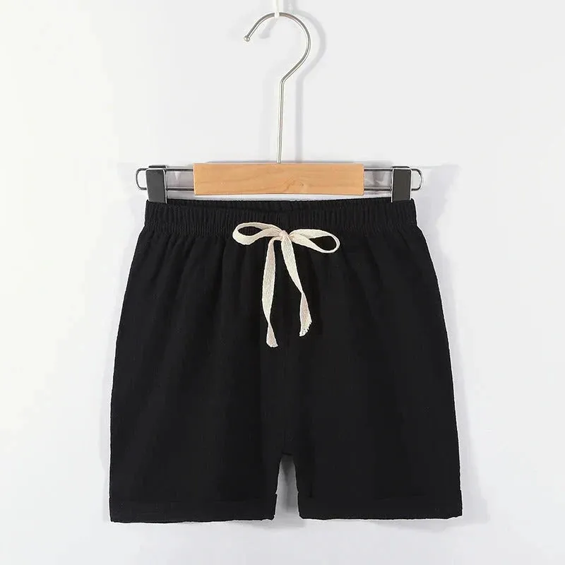Lightweight Cotton Linen Shorts - Breathable Summer Trousers for Boys And Girls
