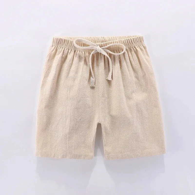 Lightweight Cotton Linen Shorts - Breathable Summer Trousers for Boys And Girls