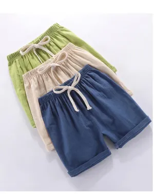 Lightweight Cotton Linen Shorts - Breathable Summer Trousers for Boys And Girls