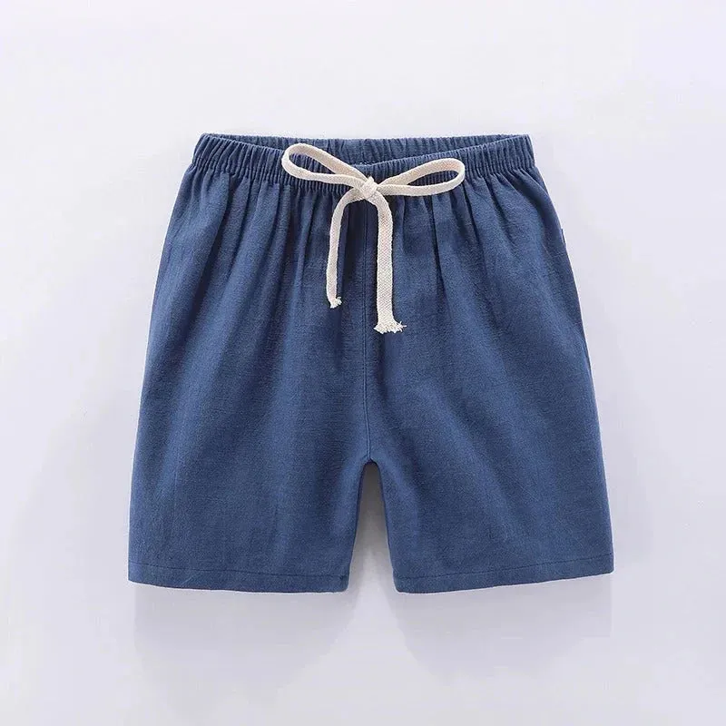 Lightweight Cotton Linen Shorts - Breathable Summer Trousers for Boys And Girls