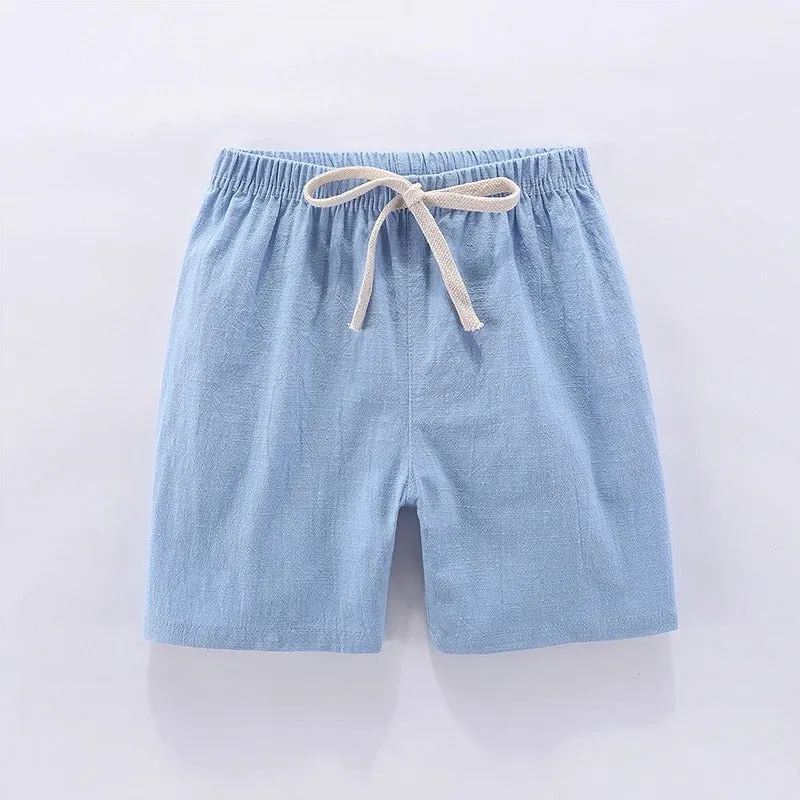 Lightweight Cotton Linen Shorts - Breathable Summer Trousers for Boys And Girls